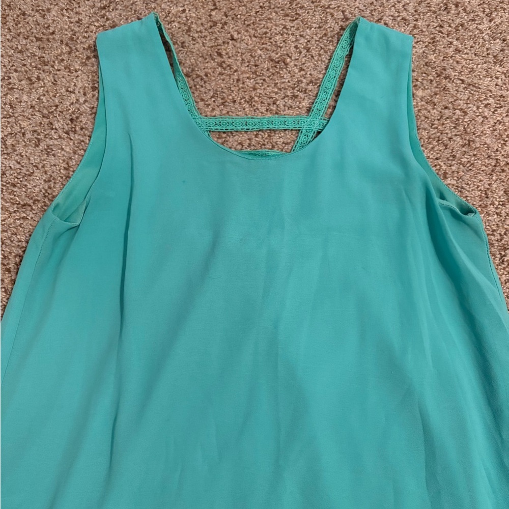 GREEN SHIFT DRESS - Picture 7 of 7